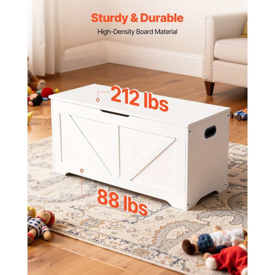 VEVOR Large Wooden Toy Chest – 38.98" × 15.55" × 18.9"