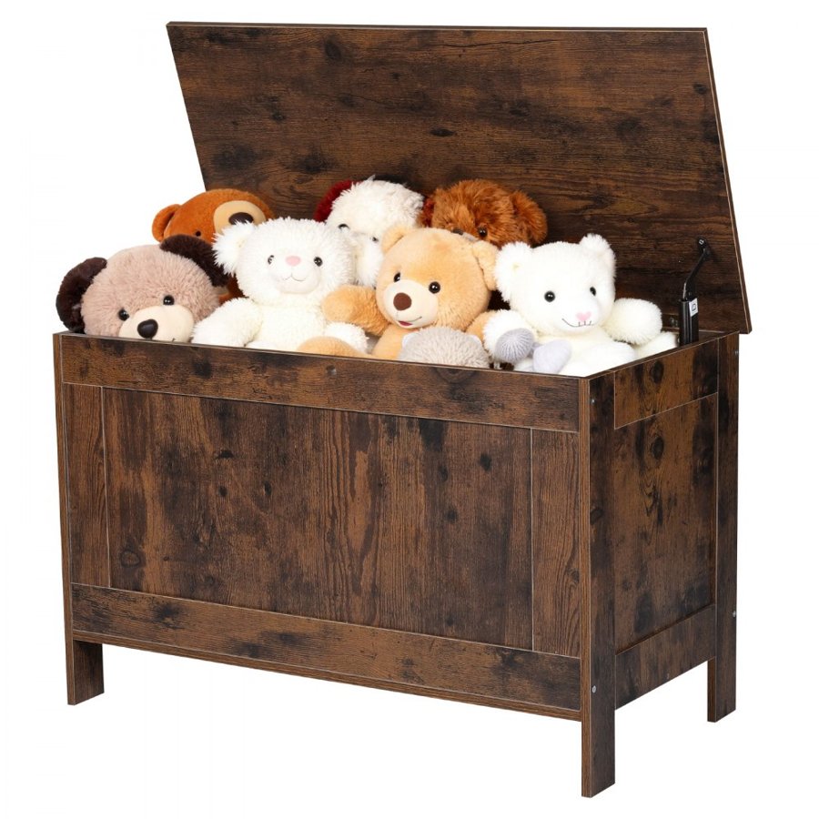 VEVOR Wooden Toy Chest Bench – 29.7 x 15.3 x 18.9 Inches
