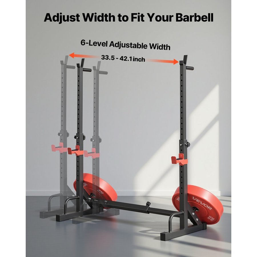 VEVOR Power Cage Squat Rack – 550 Lbs, 14-Level Height