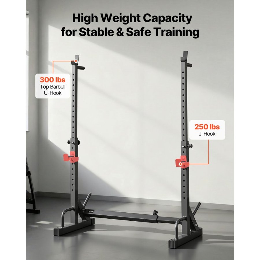 VEVOR Power Cage Squat Rack – 550 Lbs, 14-Level Height