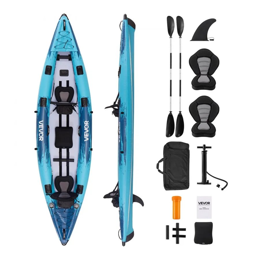 VEVOR Fishing Inflatable Kayak — Padded Seats and Pump