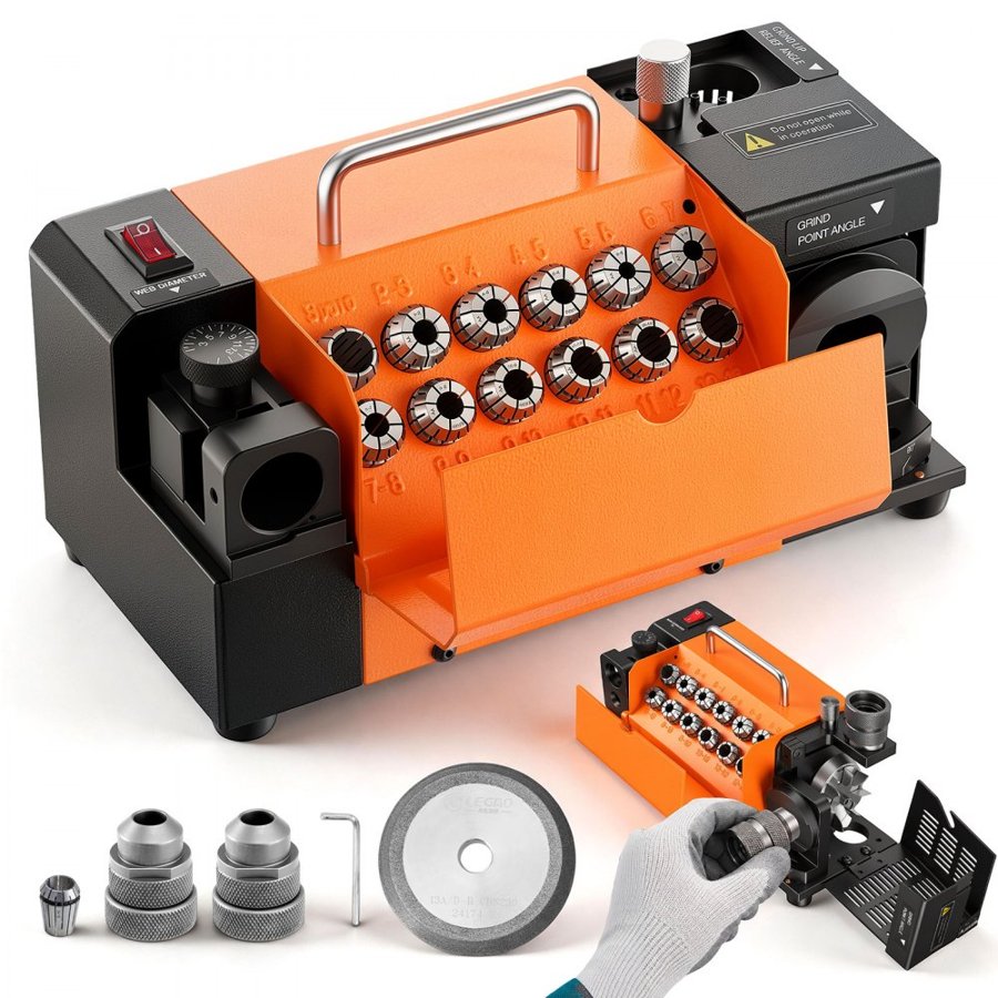 VEVOR Drill Bit Grinder – 3–15mm, 4600 RPM CBN, MR-13A