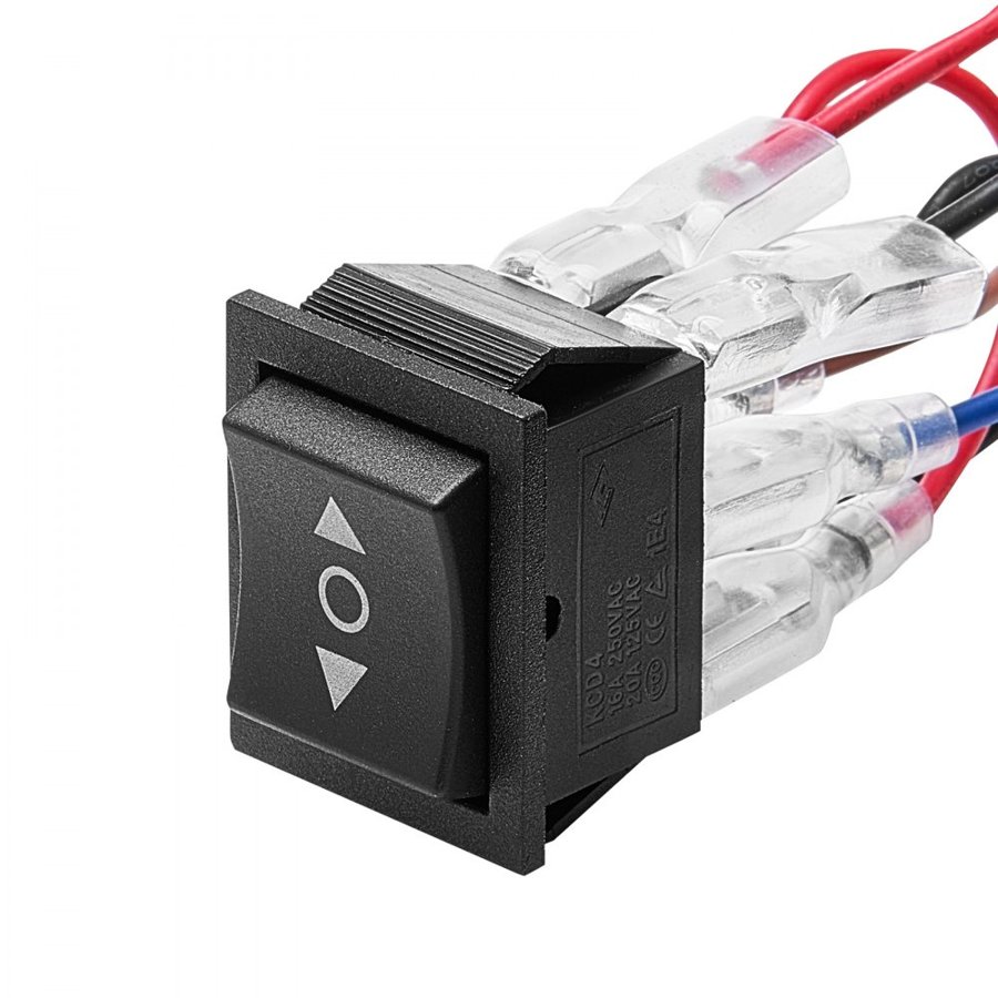 VEVOR Rocker Switch - 6 Pin, DPDT Momentary, 20A, 3-Position