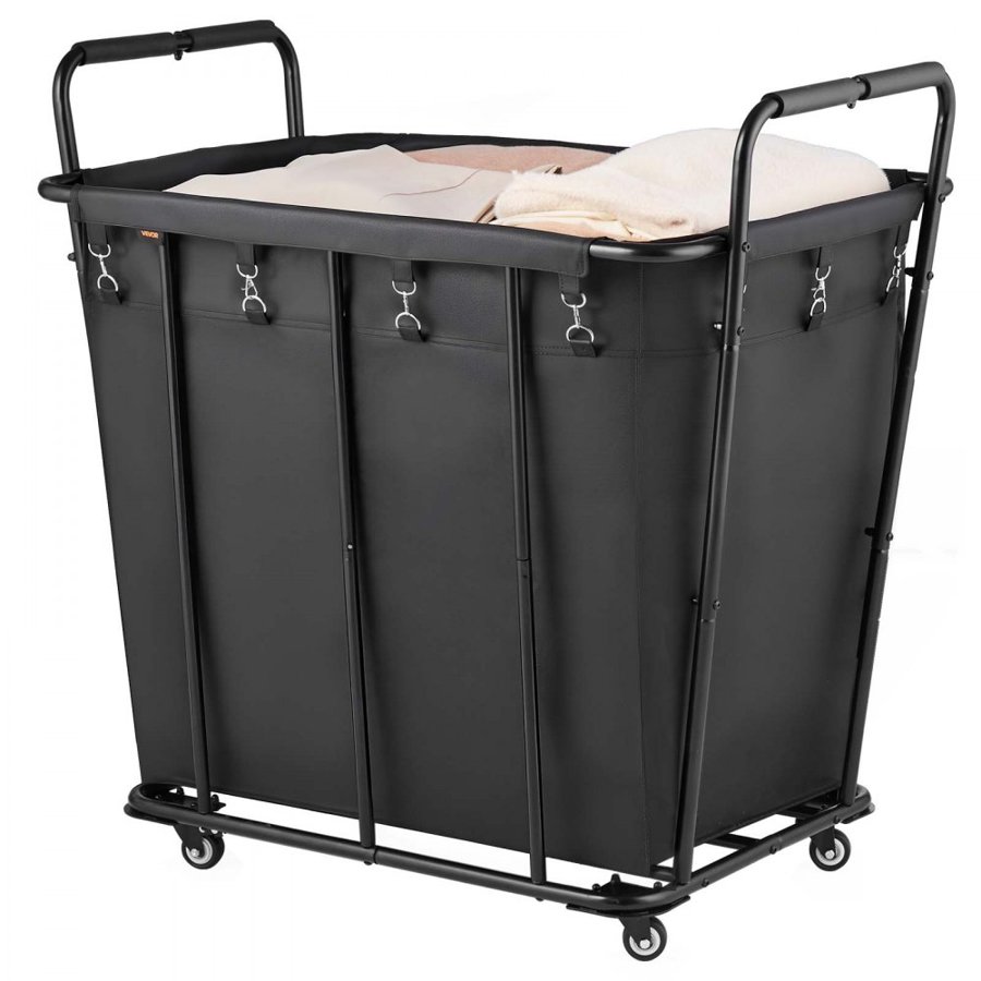 VEVOR Rolling Laundry Cart with Wheels – 300L, 260 lb Load