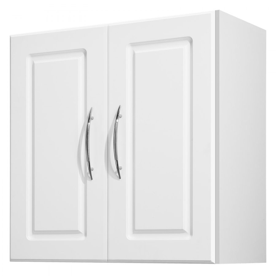 VEVOR Laundry Room White Wall Cabinets – 2-Tier, 23.6 In