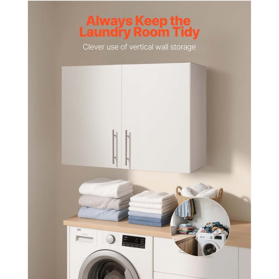 VEVOR Utility Wall Cabinets – 32in, 2-Tier, 90 lb Capacity