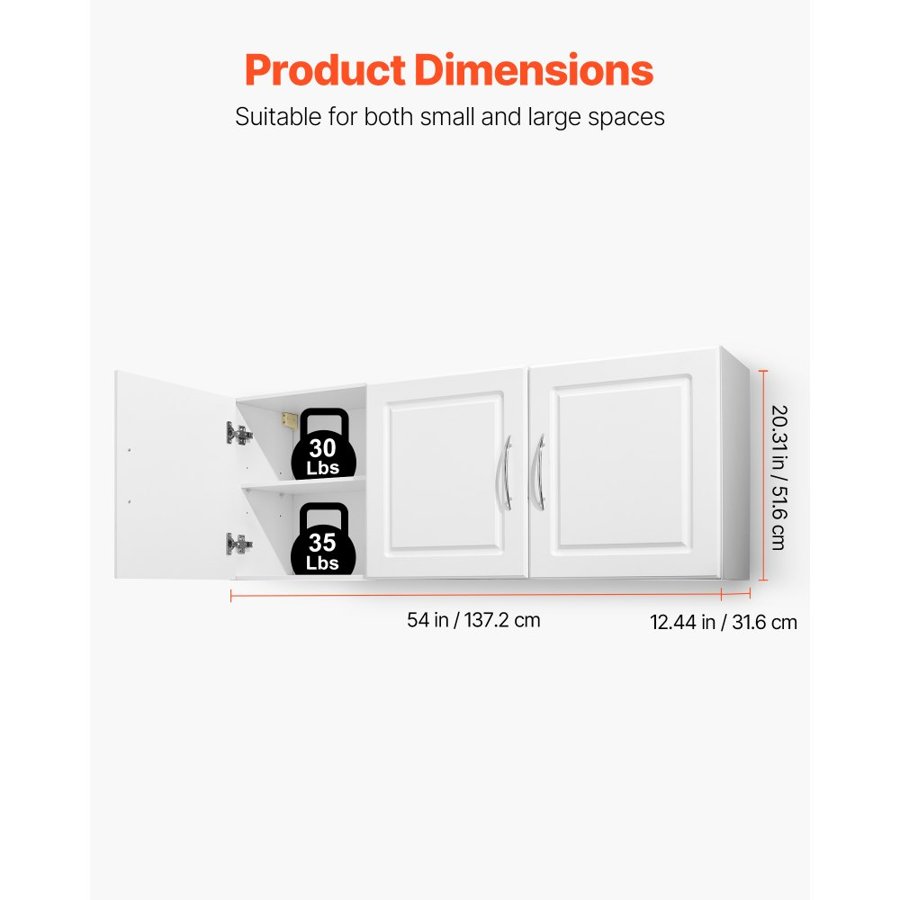 VEVOR Wall Cabinets for Laundry Room – 12.44" x 54" x 20.31"