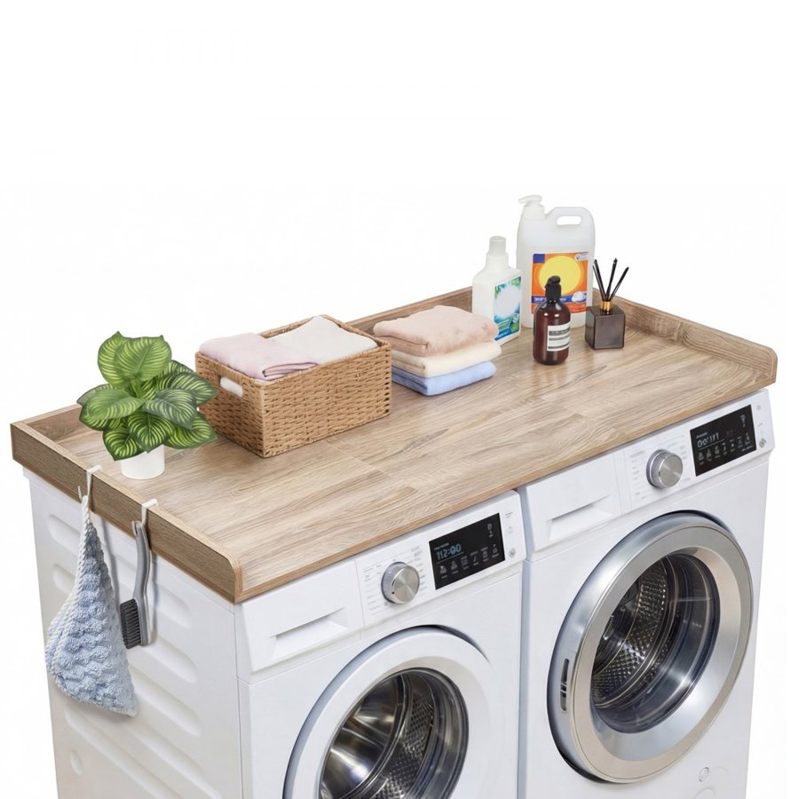 VEVOR Washer and Dryer Wood Top – 137 x 69.9 cm Oak Topper