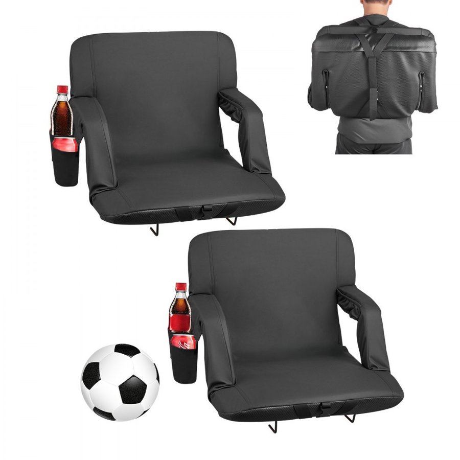 VEVOR Bleacher Stadium Chair – 6 Angles, 23" Wide Cushion