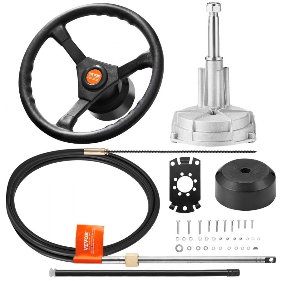 VEVOR SS13712 12 Quick Connect Rotary Steering Package with 33 cm Wheel