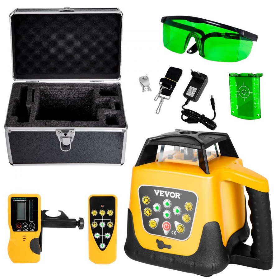 VEVOR Self Leveling Rotary Laser Level Kit – 500m Range