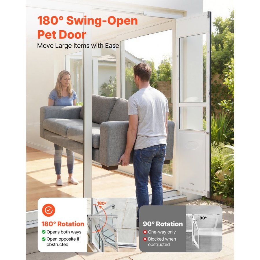VEVOR XL Dog Door for Sliding Glass Door – 1927–2049mm