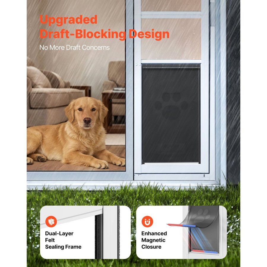 VEVOR XL Dog Door for Sliding Glass Door – 1927–2049mm