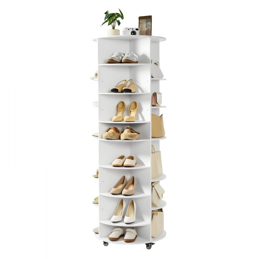VEVOR Spinning Shoe Rack Tower – 7 Tier, 360° Rotating
