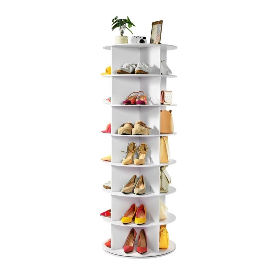 VEVOR Revolving Shoe Rack for Closet – 7 Tiers, 360° Rotate