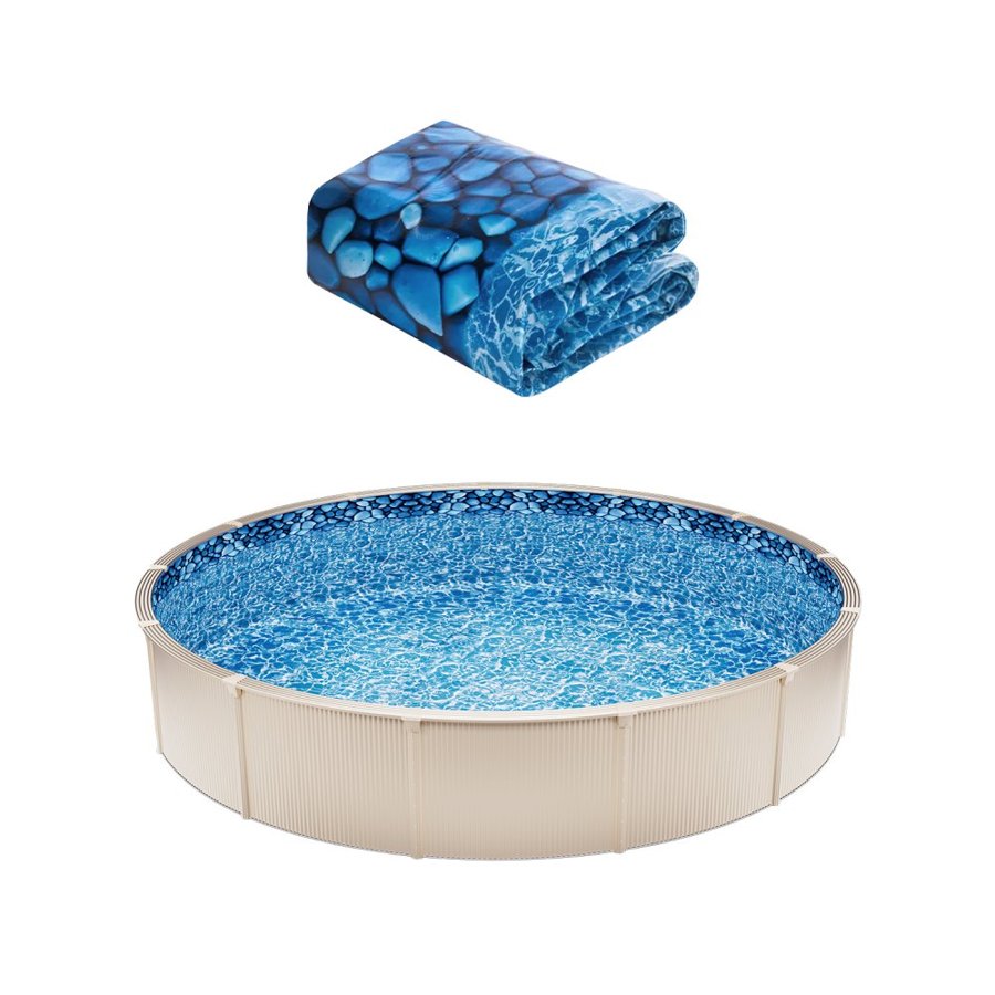 VEVOR 8 Foot Round Pool Liner – 48 to 54 Inch, 10 cm Overlap