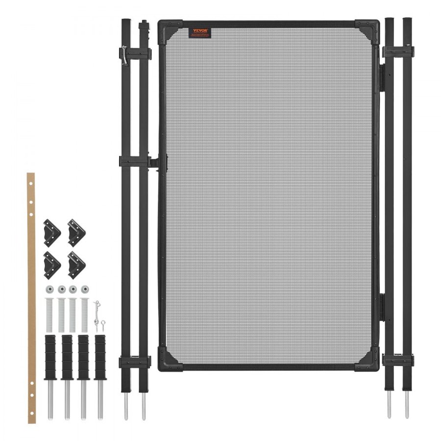 VEVOR Pool Fence Self Closing Gate – 4x2.5 ft, Black