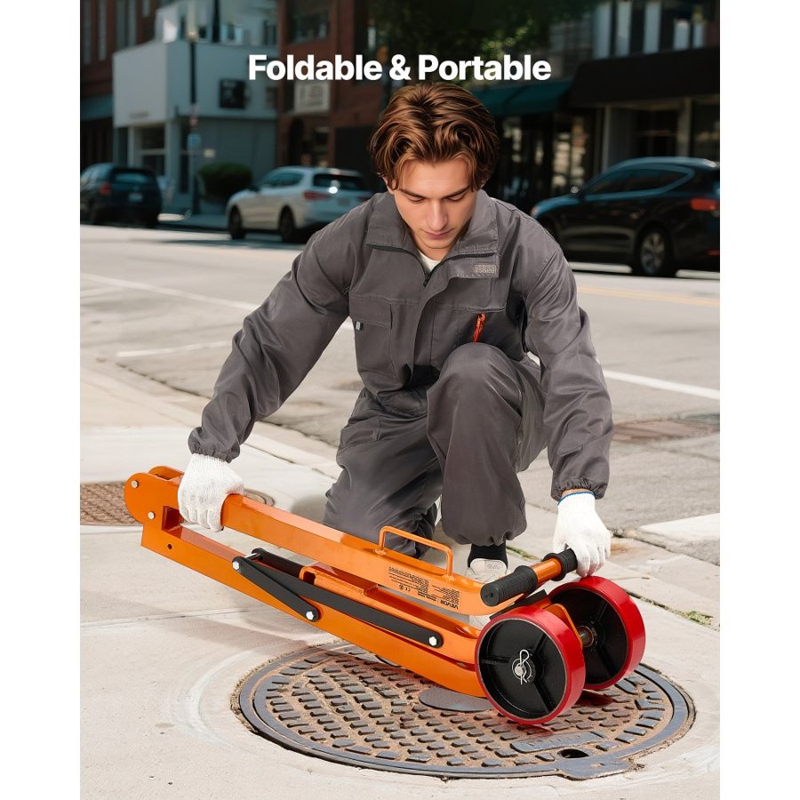 VEVOR Magnetic Manhole Lid Lifter – 1320 lbs Steel Dolly