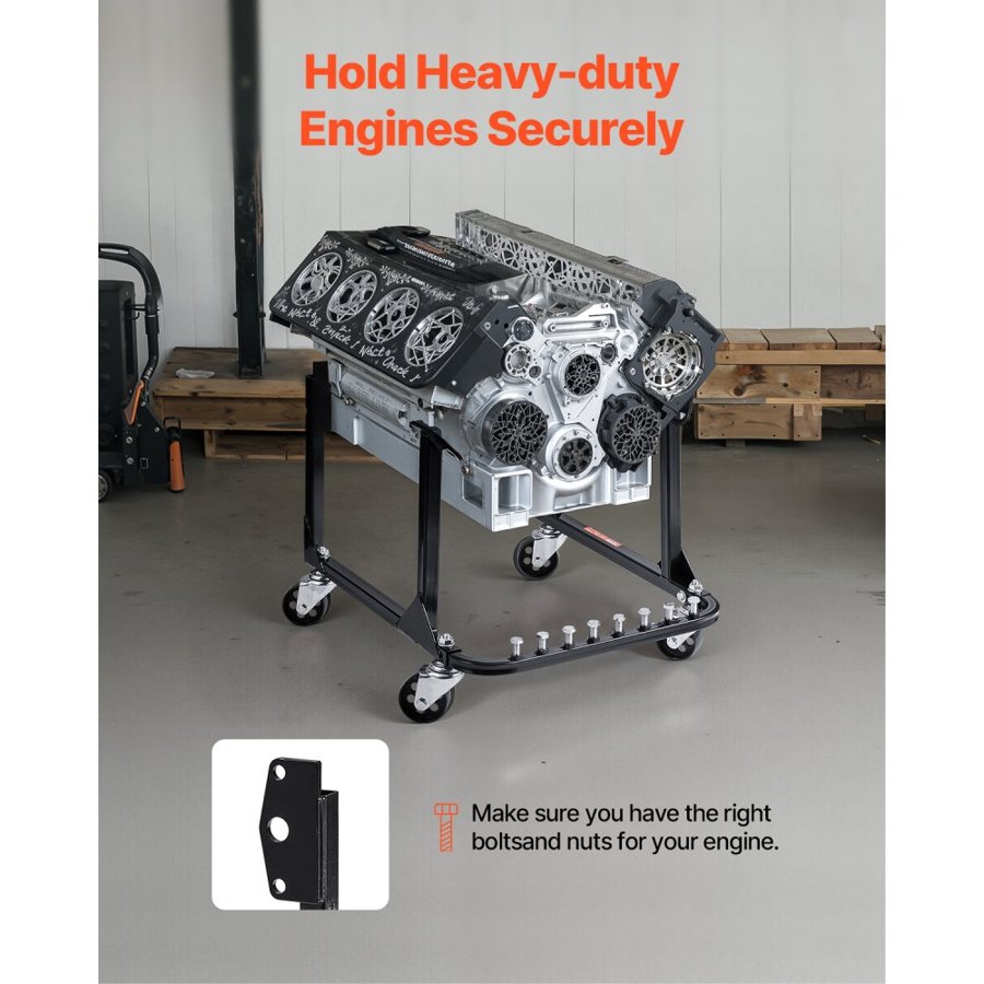 VEVOR Engine Motor Stand - 750 LBS, 4 Swivel Casters