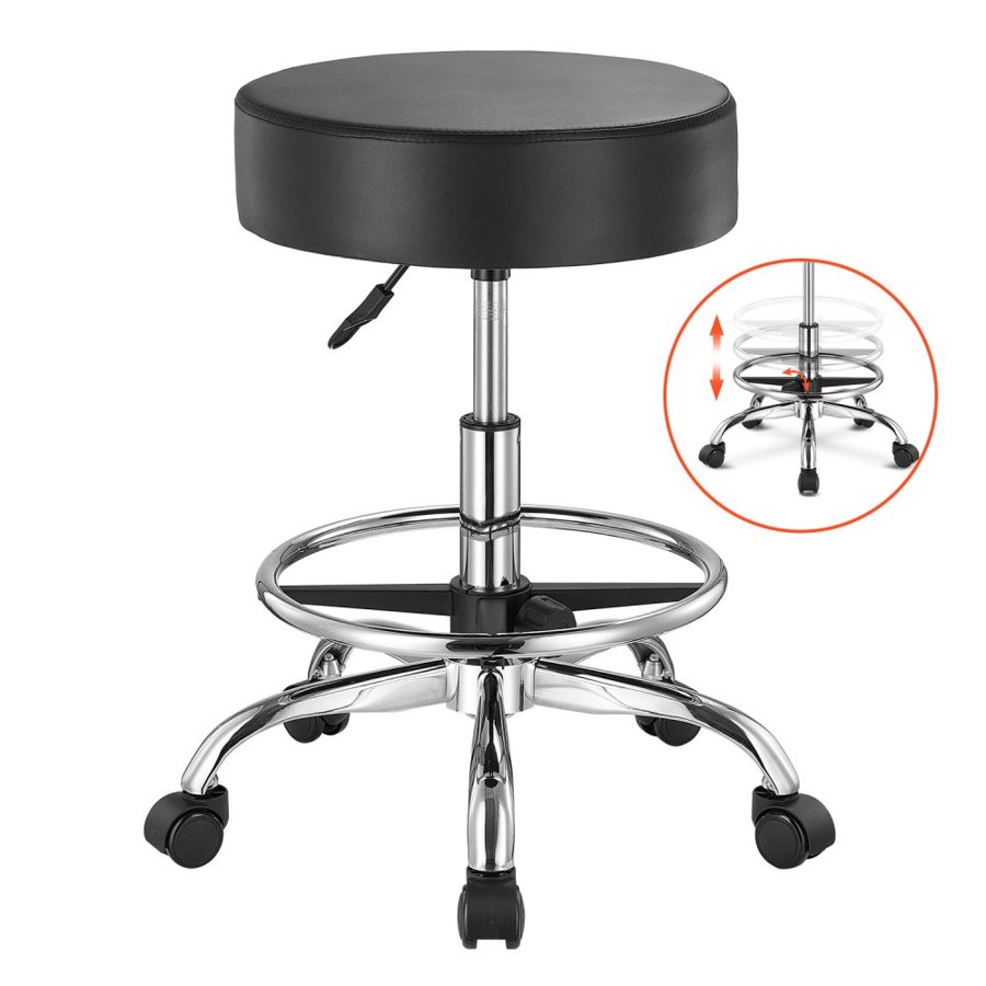 VEVOR High Rolling Stool Chair with Wheels — 450LB Capacity