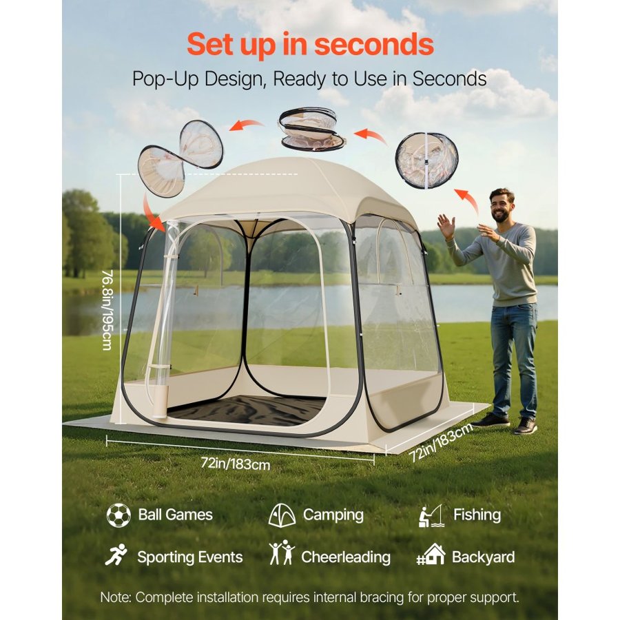 VEVOR Football Tent — 360° Panoramic View of Nature