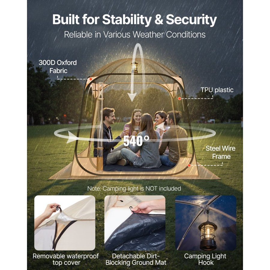 VEVOR Football Tent — 360° Panoramic View of Nature