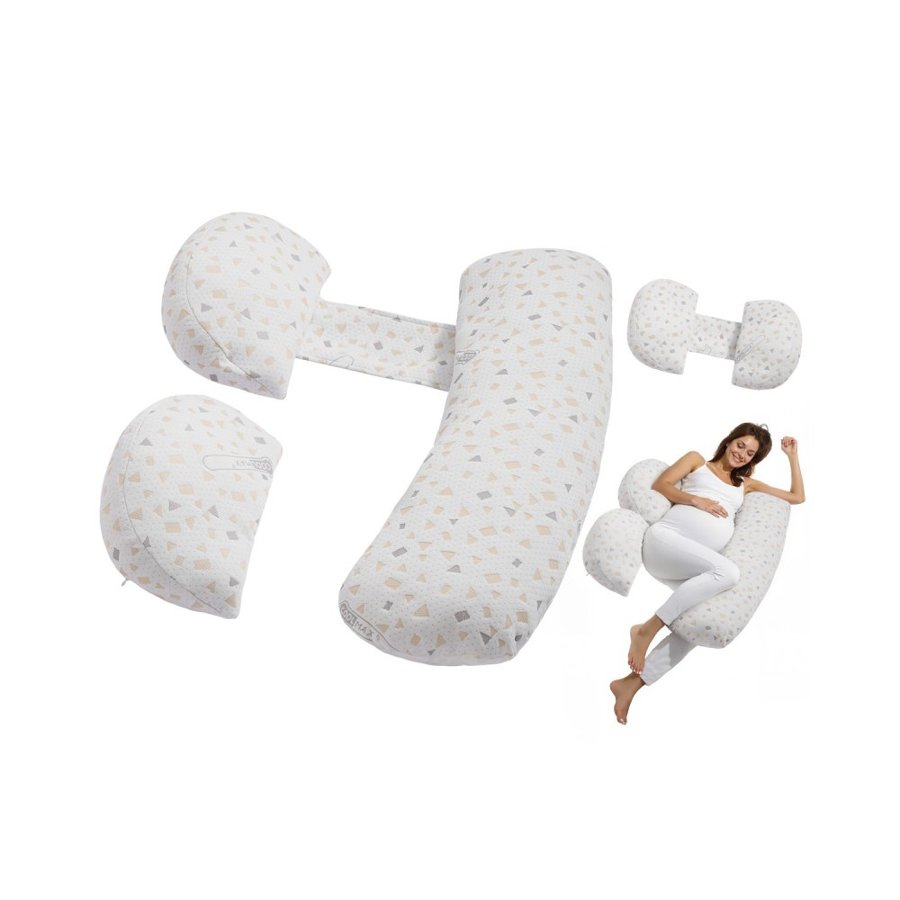 VEVOR Pregnancy Pillows, Adjustable Maternity Pillow for Pregnant Women, Soft Pregnancy Body Pillow with Removable & Washable Cover for Back Belly Hip Support, Lightweight and Portable