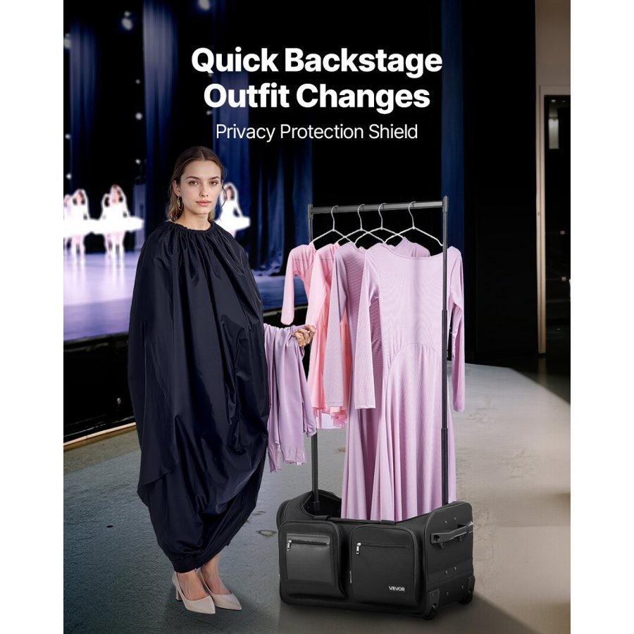 VEVOR Dance Duffel Bag with Garment Rack – 23", 600D Oxford