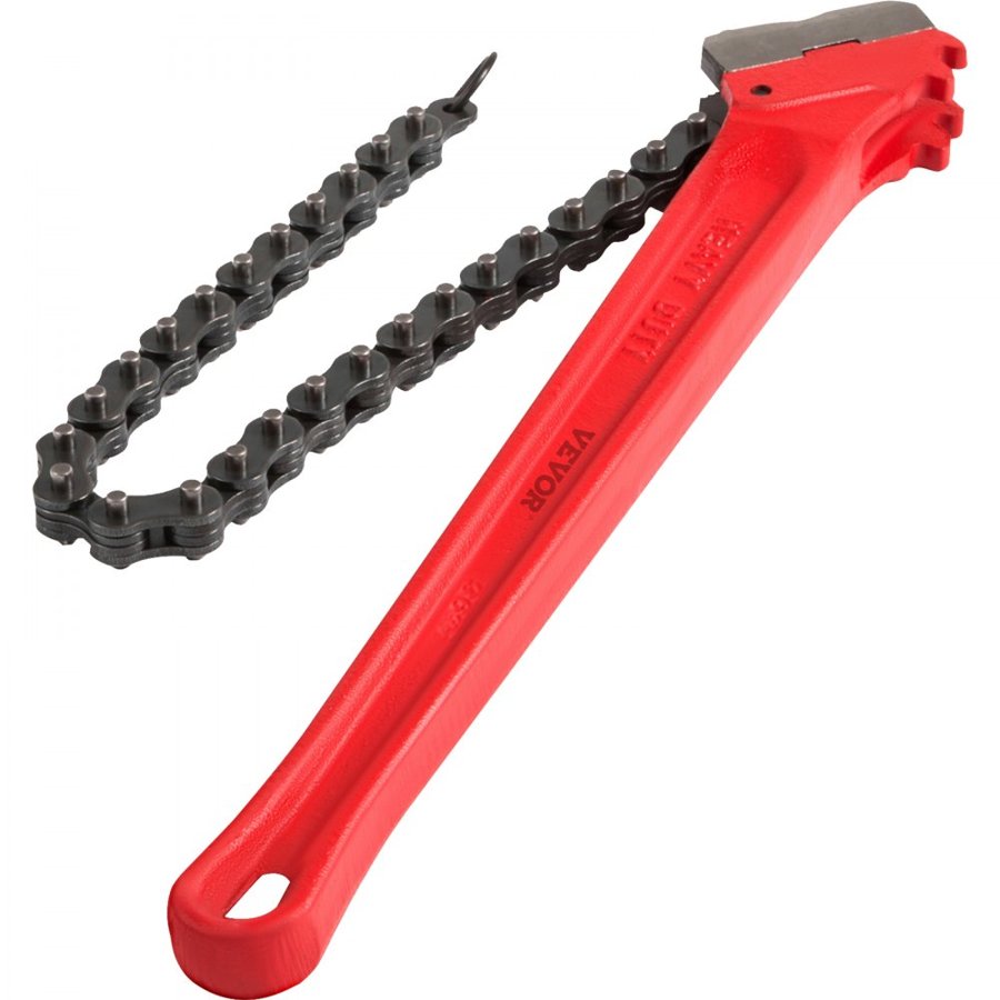 VEVOR Chain Wrench Pipe 36inch,Heavy Duty Oil Filter Chain Wrench Capacity 4-1/2 to 7-1/2inch ,Chain Wrench 30inch (760 mm) Chain Length Plumbing Pipe Tool