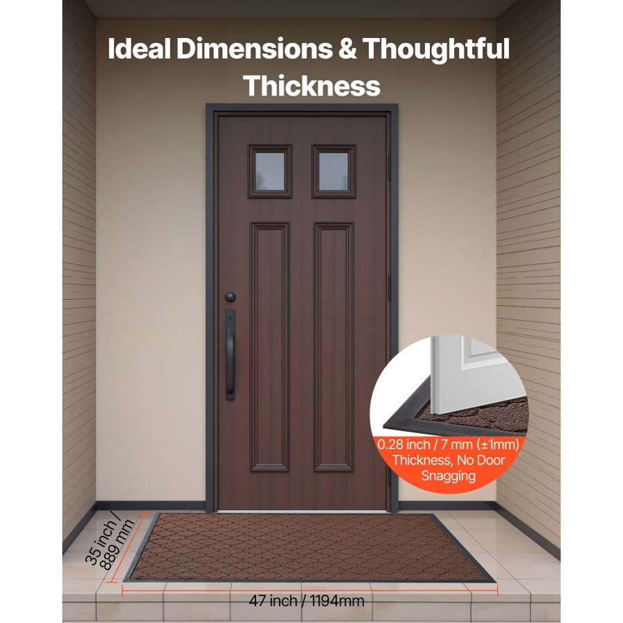 VEVOR Commercial Entrance Door Mats – 47 x 35 In, 7 mm