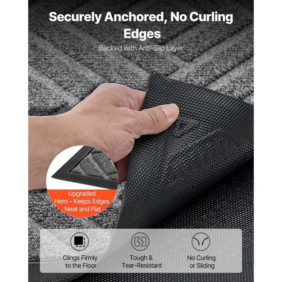 VEVOR Commercial Front Door Mat – 61.5 × 36 Inch, 0.28 Inch