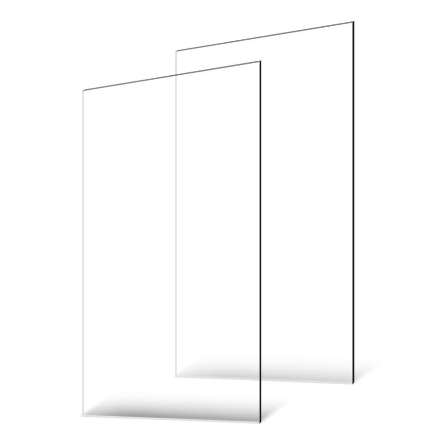 VEVOR Clear Acrylic Sheets, 2-Pack Plastic Sheet, 24 x 48 Inch 1/8 Inch Thick Clear Plastic Cast Transparent Glass for Crafting Projects, Replacement Picture Frame Glass, DIY Display, Easy to Cut