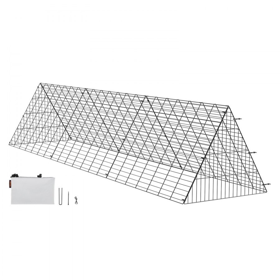 VEVOR Chicken Tunnels, 118.1 x 28 x 24.2 inch (LxWxH) Chicken Tunnels for Yard, Portable Chicken Tunnels for Outside Easy Installation, Chicken Coop Run, Suitable for Chickens, Ducks, Rabbits