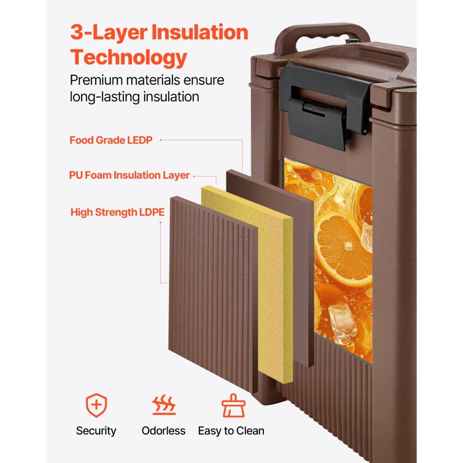 VEVOR Insulated Beverage Dispenser 5 Gallon – Leak-Proof