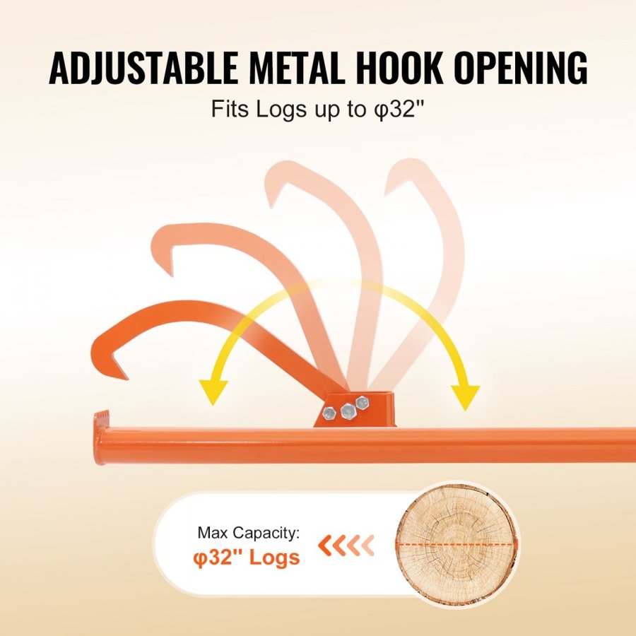 VEVOR Log Hook Tool – 59 Inch, Max 32" Dia Logs