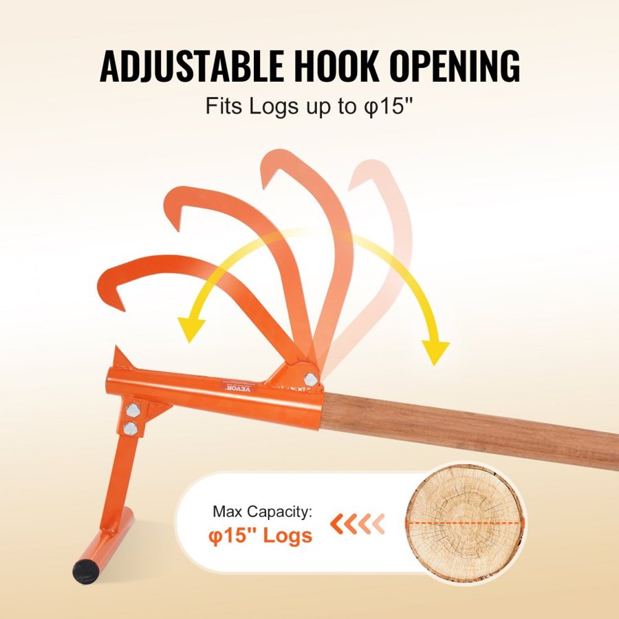 VEVOR Logjack – 46.5" Timberjack for Logs Up to 15" Dia