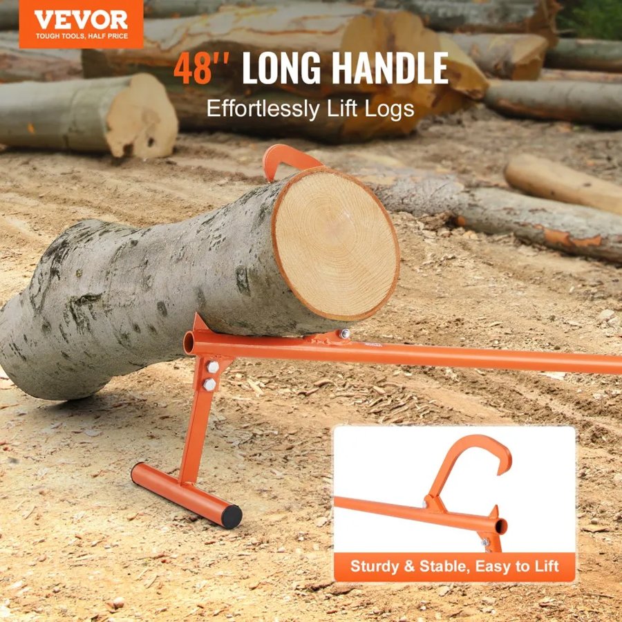 VEVOR Log Lifters – 48" Handle, For Logs Up to 15" Diameter