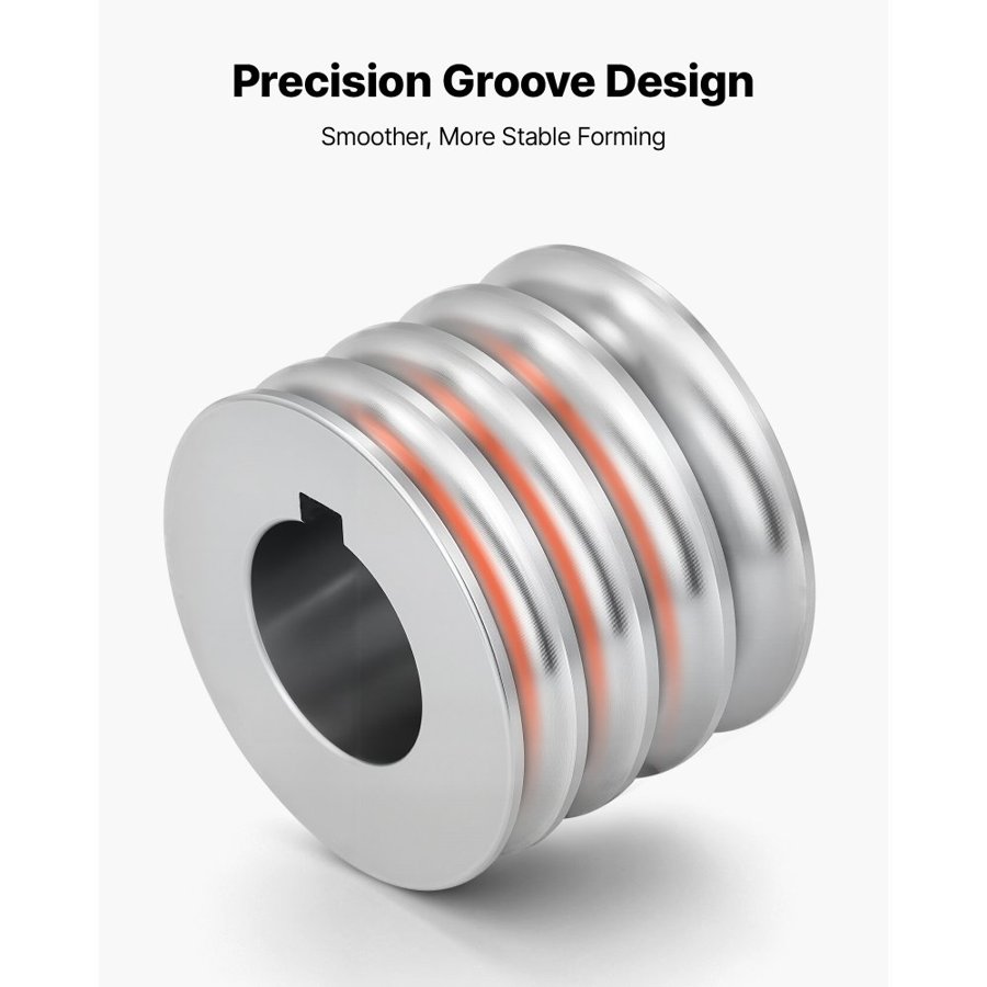 VEVOR Replacement Roller for Rolling Mill 4 Sizes Grooves 2 Round Rollers, Jewelry DIY Tool Accessory Parts, Premium Alloy Steel, Easy Installation, for Pressing Ductile Metals, Gold, Silver, Brass