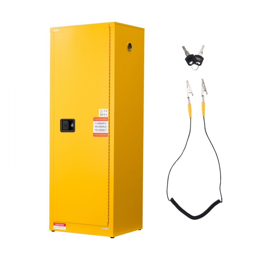 VEVOR Flammable Cabinet Storage – 23 Gal, Steel, Yellow