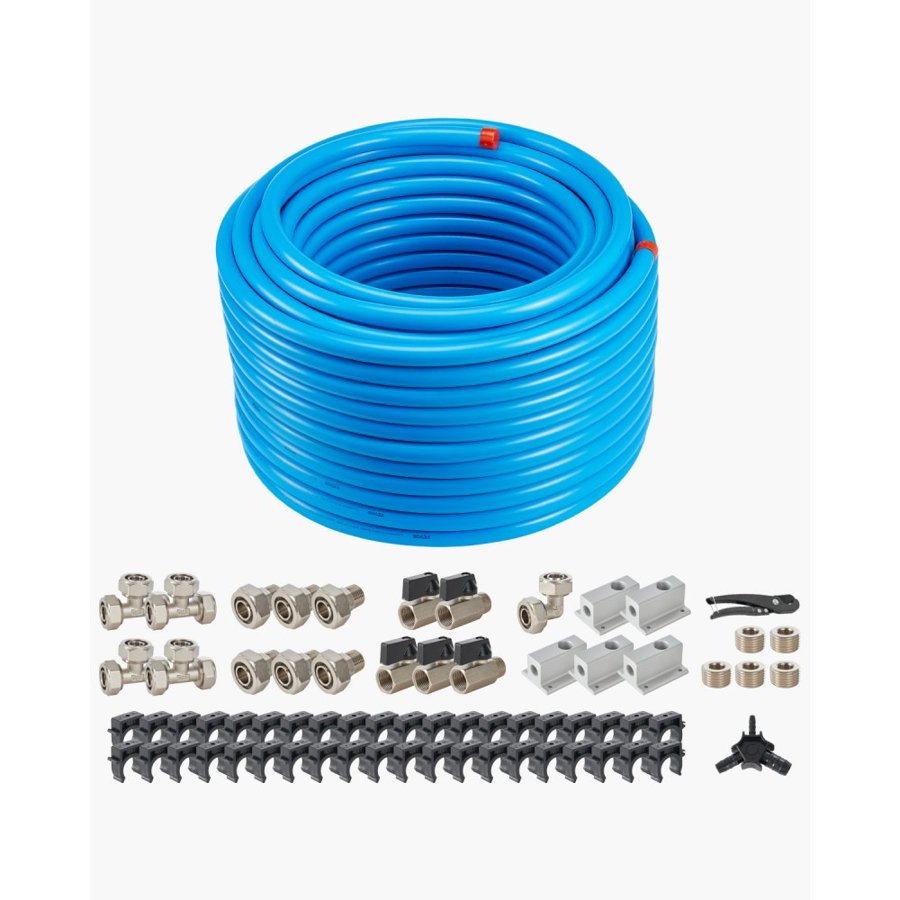 VEVOR Air Compressor Line Kit – 200FT x 3/4", 4 TEE, 6 NPT