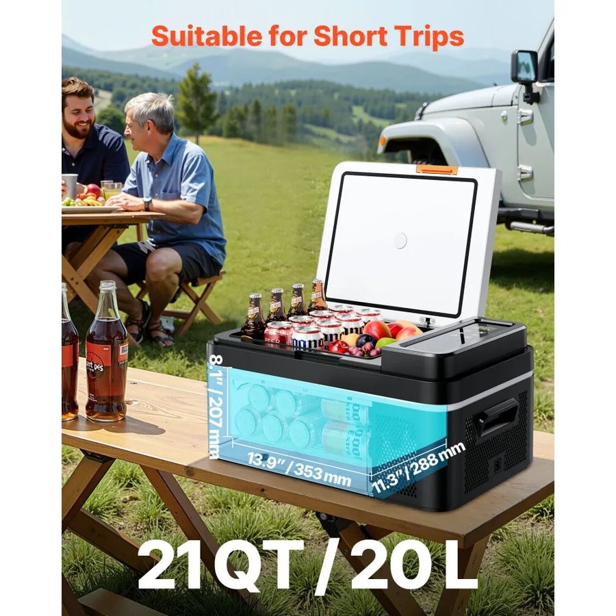 VEVOR Portable Car Freezer – 20L, 60W, -20°C Deep Freeze