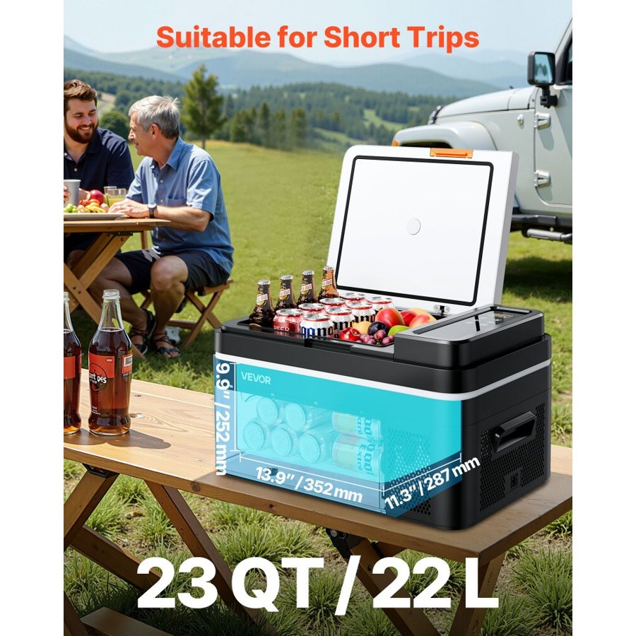 VEVOR Portable Freezer Cooler – 22L, 45W, -20°C Deep Freeze