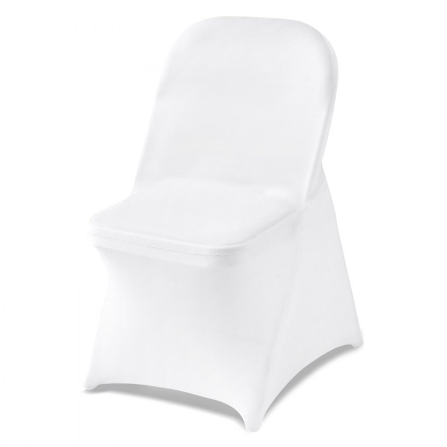 VEVOR White Spandex Chair Covers – 150 Pcs, 95% Polyester
