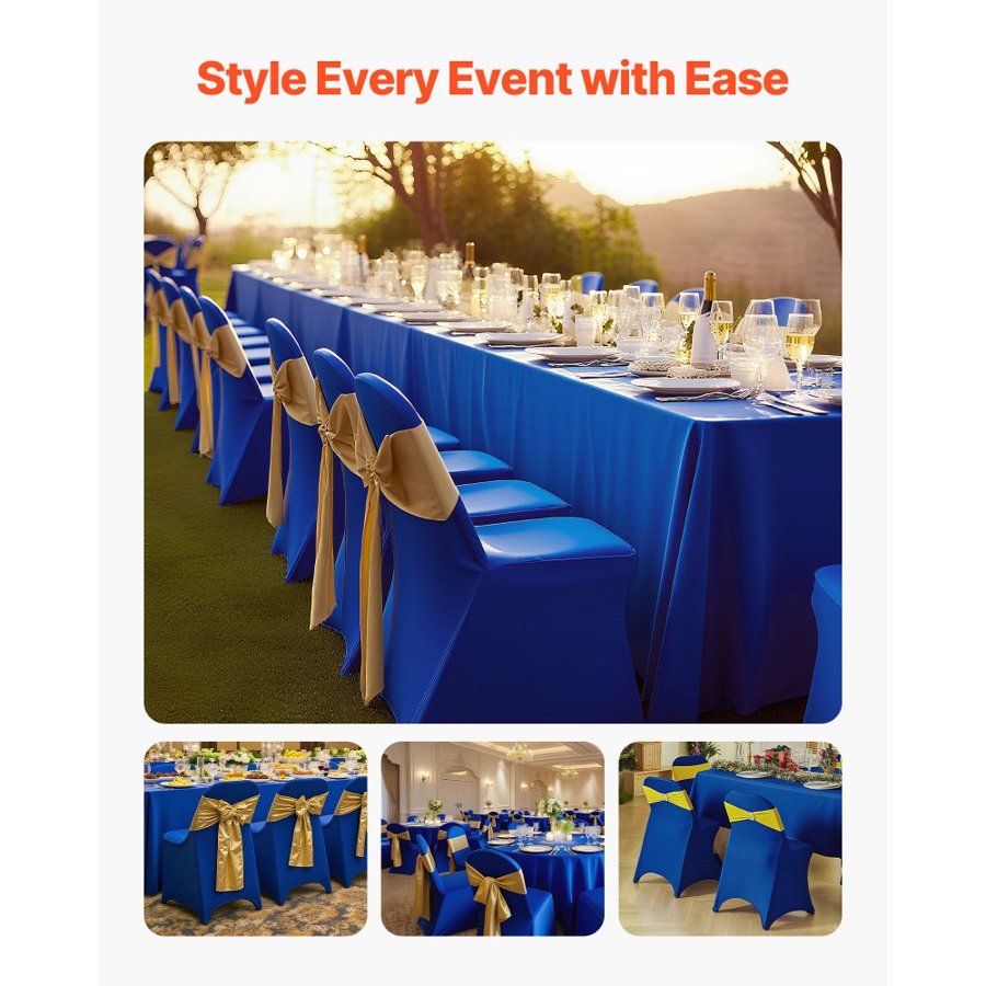 VEVOR Royal Blue Spandex Chair Covers – 17.72"×18.11"×30.31"