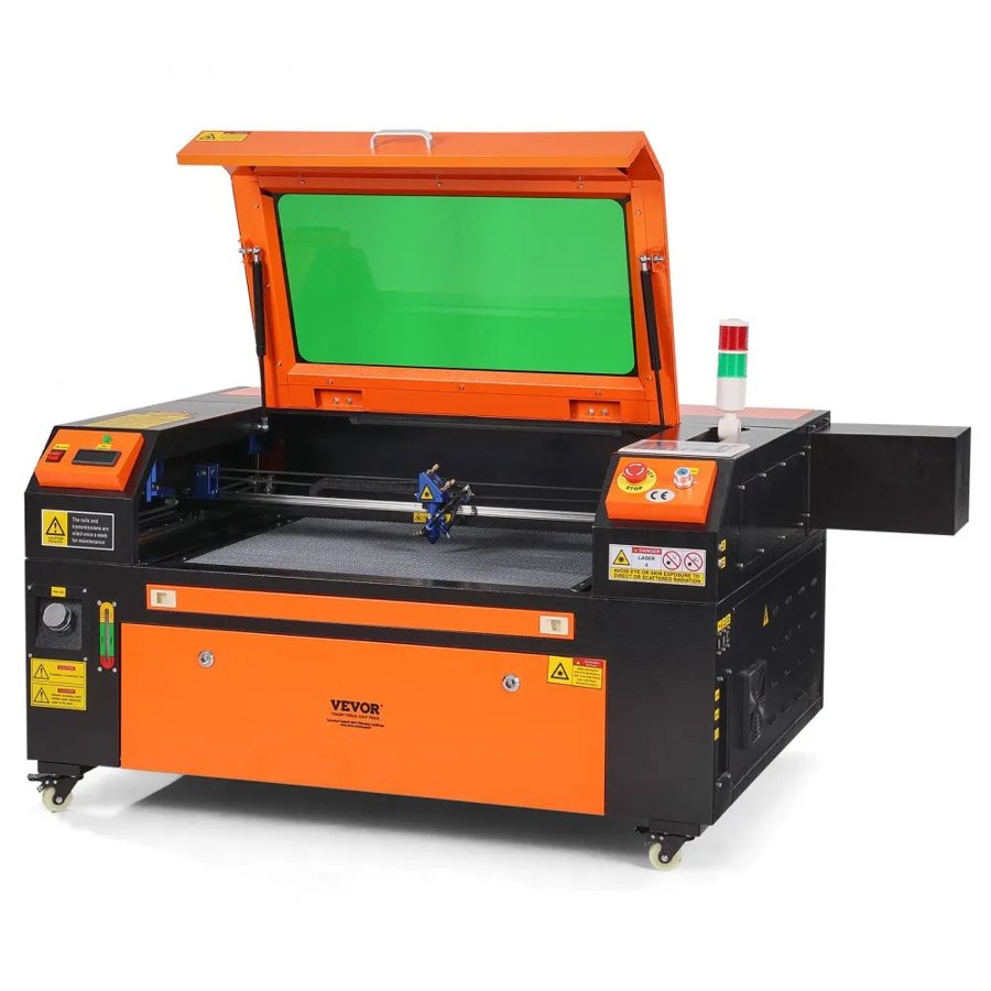 VEVOR 80W CO2 Laser Engraver, 51 x 71 cm(20 x 28 in), 500 mm/s(19.7 IPS) Laser Cutter Machine with 2-Way Pass Air Assist, Compatible with LightBurn, CorelDRAW, AutoCAD, Windows, Mac OS, Linux, for Wood Acrylic Fabric More