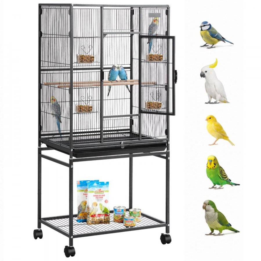 VEVOR Cage For Cockatiel – 24.6 X 16.7 X 53.9 Inch, 360°