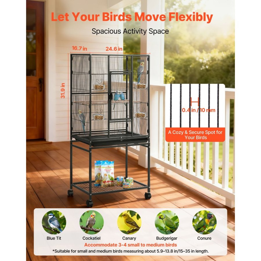 VEVOR Cage For Cockatiel – 24.6 X 16.7 X 53.9 Inch, 360°