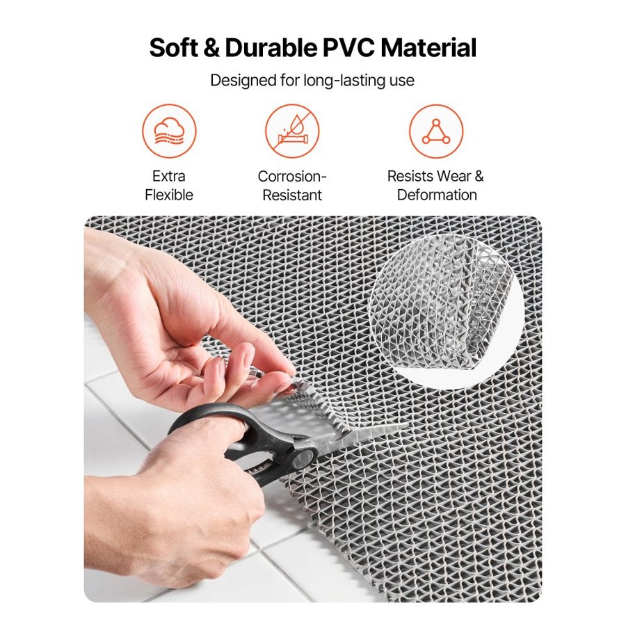 VEVOR Floor Drainage Mat – 90×300 cm PVC Non-Slip Roll