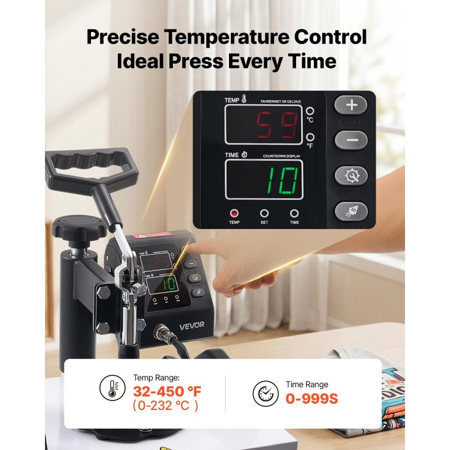 VEVOR Sublimation Heat Press Machine – 12x10in Swing Away
