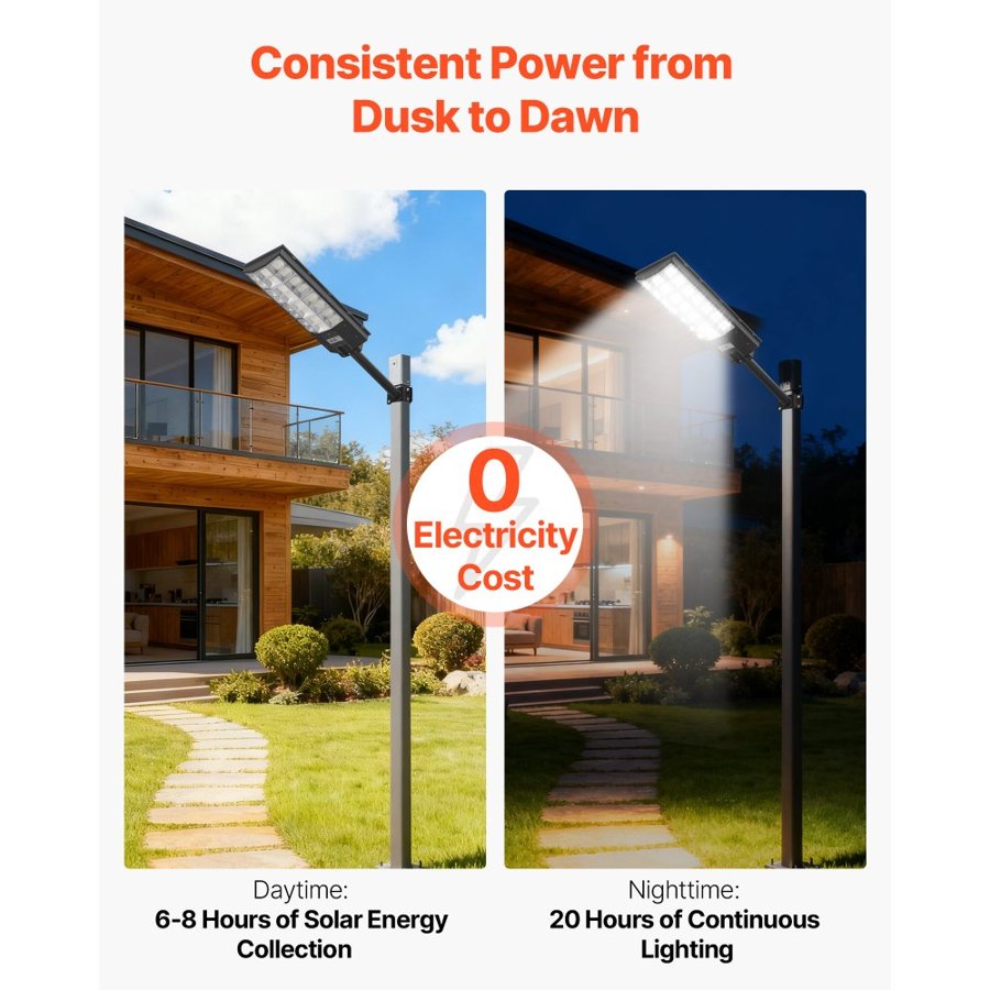 VEVOR 8000W Solar Street Light – 450000LM, IP65